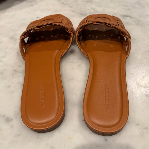 Nordstrom Carolina Slide Tan Toffee Size 8 Sandals classic coastal boho chic - Picture 5 of 5